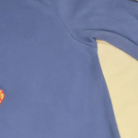 Santa On a Beach Christmas "Let It Snow Somewhere Else" Blue Longsleeve Lg Shirt - Picture 13 of 13